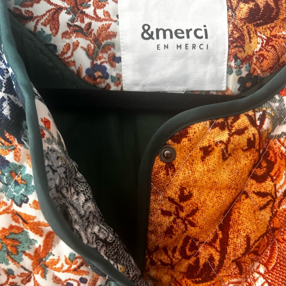 &merci Patchwork Quilted Jacket - Size Small boho… - image 5